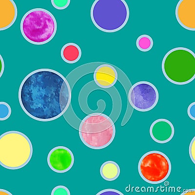 Vector watercolor circles pattern