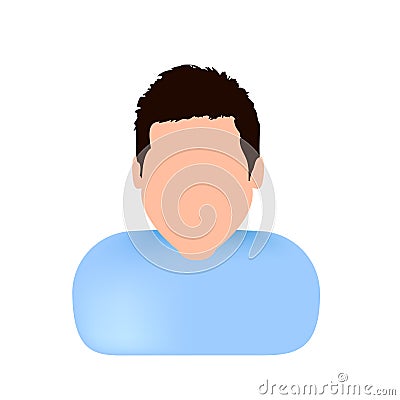 Vectorial blank face avatar