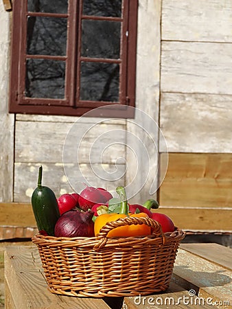 Vegetables in the basket