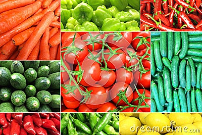 Vegetables collage