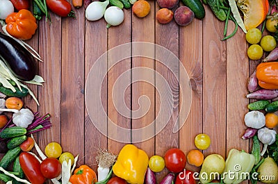Vegetables and fruits composition
