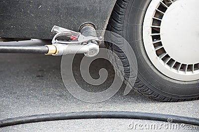 Vehicle being filled with gas
