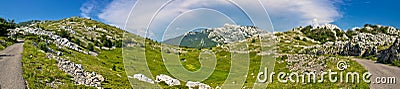 Velebit mountain wilderness panoramic view