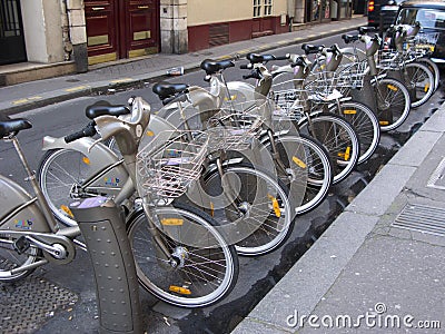 Velib bicycles, Paris
