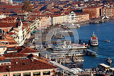 Venice with city port in Italy