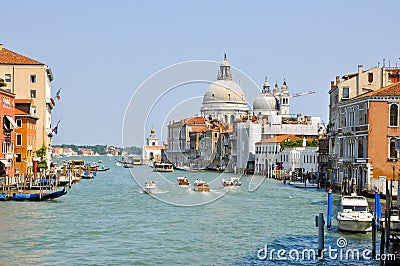 VENICE-JUNE 15:The Grand Canal on June 15, 2012 in Venice. The Grand Canal is the largest canal in Venice, Italy.