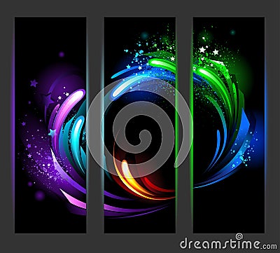Vertical Banner With Abstract Background Royalty Free Stock Photos