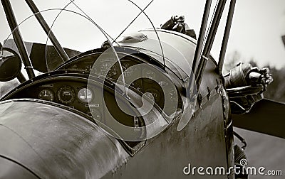 Veteran airplane cockpit