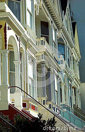 Victorian Houses In San Francisco, Alamo Squ