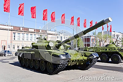 Victory parade of military machine