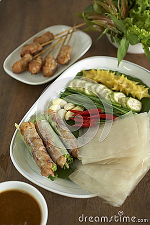 Vietnam food from pork and vegetable