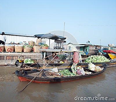 Vietnam, Mekong Delta floating market