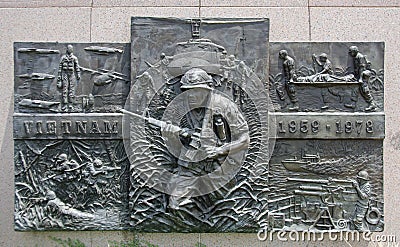 Vietnam Memorial on Oklahoma state grounds