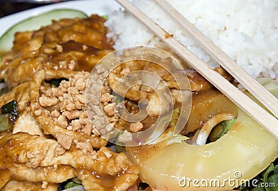 Vietnamese food ga sate chicken