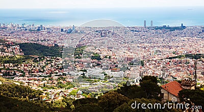 View of Barcelona from high point.