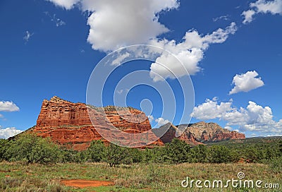 Landscape with Courthouse Butte, Sedona, ArizonaScenic on Caribbean ...