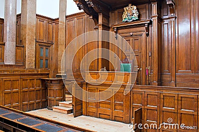 View of Crown Court room inside St Georges Hall, L