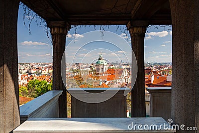 View from Garden of Paradise on spring Prague - HDR Photo