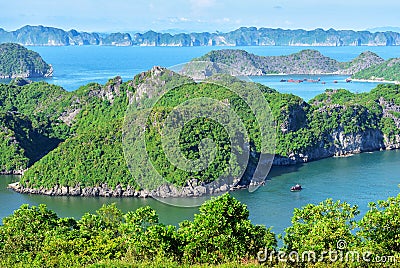 View on Ha Long Bay from the Cat Ba Island