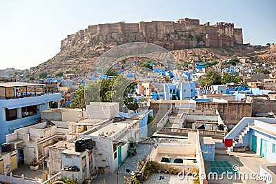 View of Jodhpur, the blue city.