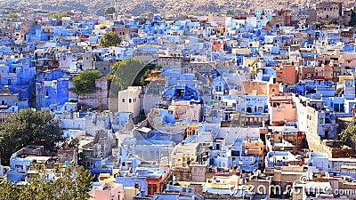 View of Jodhpur-blue city. India.