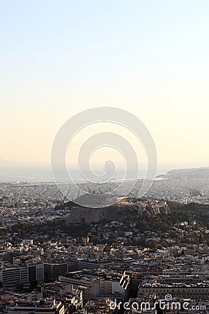 View over Athens city