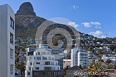 View from Protea Hotel President to Lion head rock