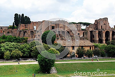 View of ruins in Rome city on May 31, 2014