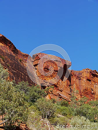 View of the sandstone rocks at Kings Canyon