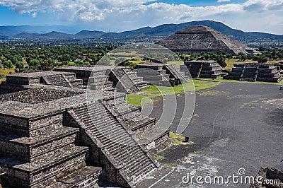 View of Teotihuacan ruins, Aztec ruins, Mexico