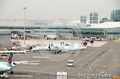 View of the Toronto Pearson Airport Tarmac