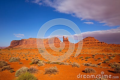 View from US 163 Scenic road to Monument Valley Utah