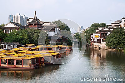 View from Wende Bridge, Confucius Temple Scenic Area, Nanjing, China