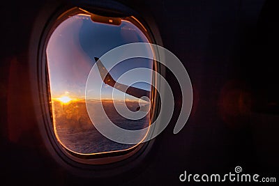 View from window of airplane
