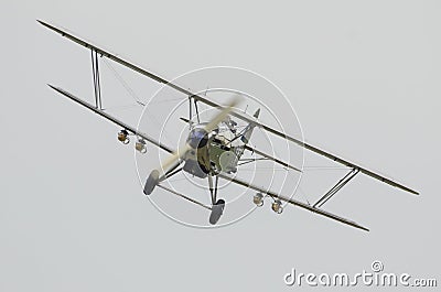 Vintage biplane bomber