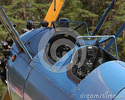 Vintage Biplane Cockpit