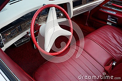 Vintage car luxury interior