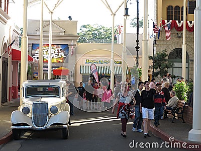 Vintage car in Theme Park setting