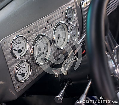 Vintage cars dashboard