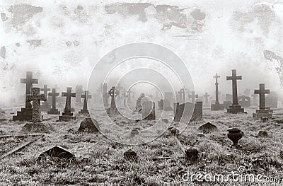 Vintage Cemetery Background
