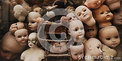 Vintage dolls heads