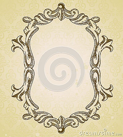 Vintage frame with copy space for text