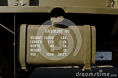 Vintage gasoline tank.