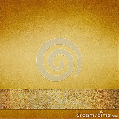 Vintage gold background with brown gold ribbon