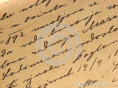 Vintage handwriting