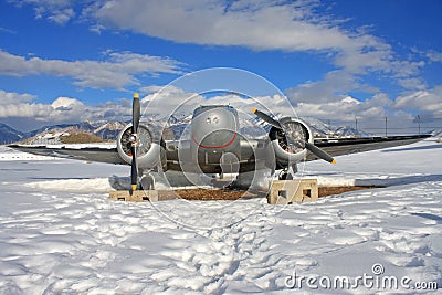 Vintage military airplane