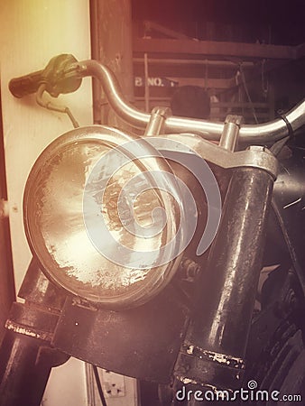 Vintage motorcycle headlights