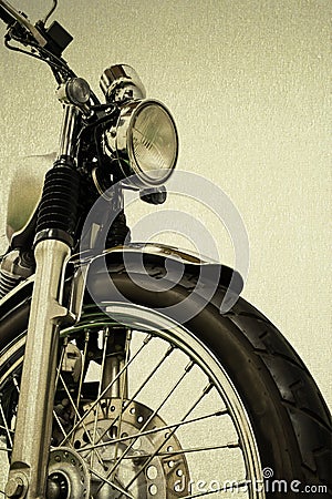 Vintage Motorcycle vintage background and clippingpath