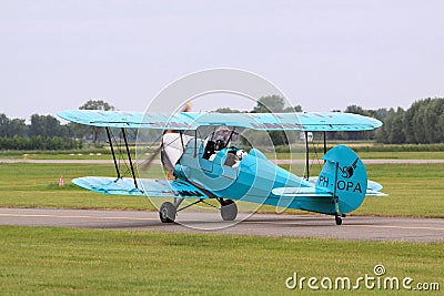 Vintage old biplane model