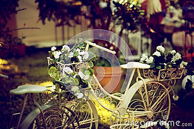 Vintage old garden bicycle